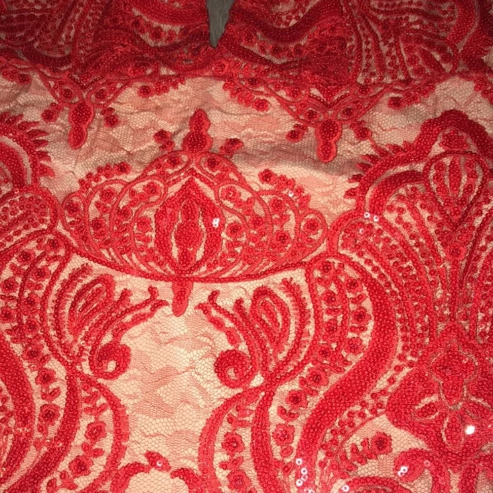 Free People Night Shimmer Mini Dress in Red